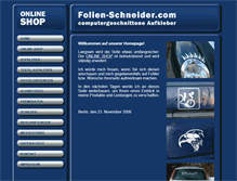 Tablet Screenshot of folien-schneider.com